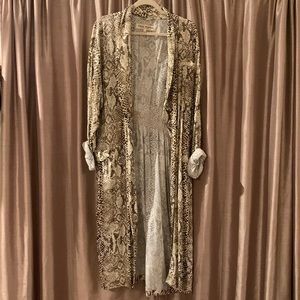 Free People Snakeskin Duster